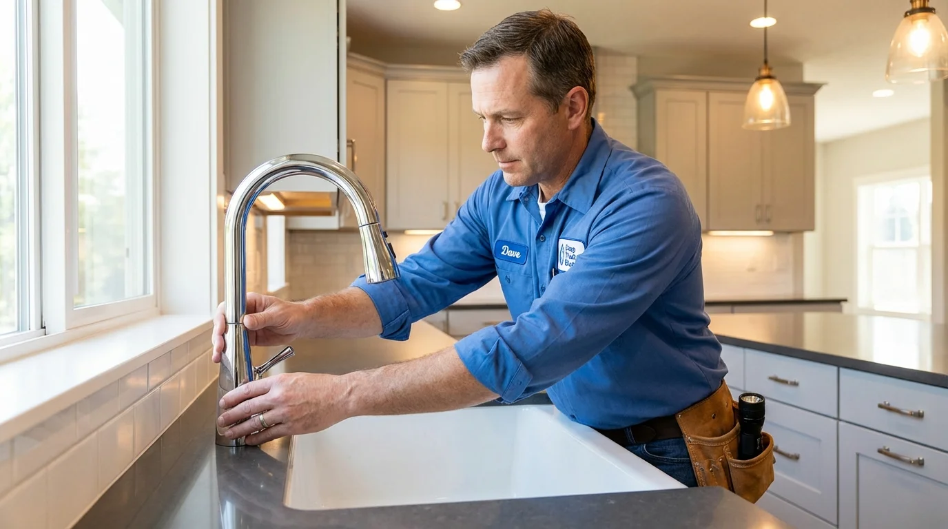 Kitchen faucet installation by Johns Plumbing LLC in Mercersburg